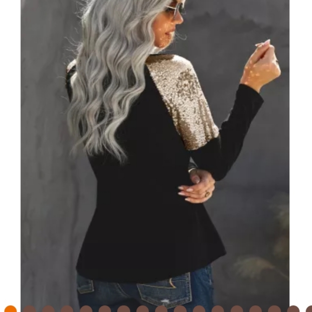 🍭💕New boutique sequins long sleeved top - Picture 8 of 12